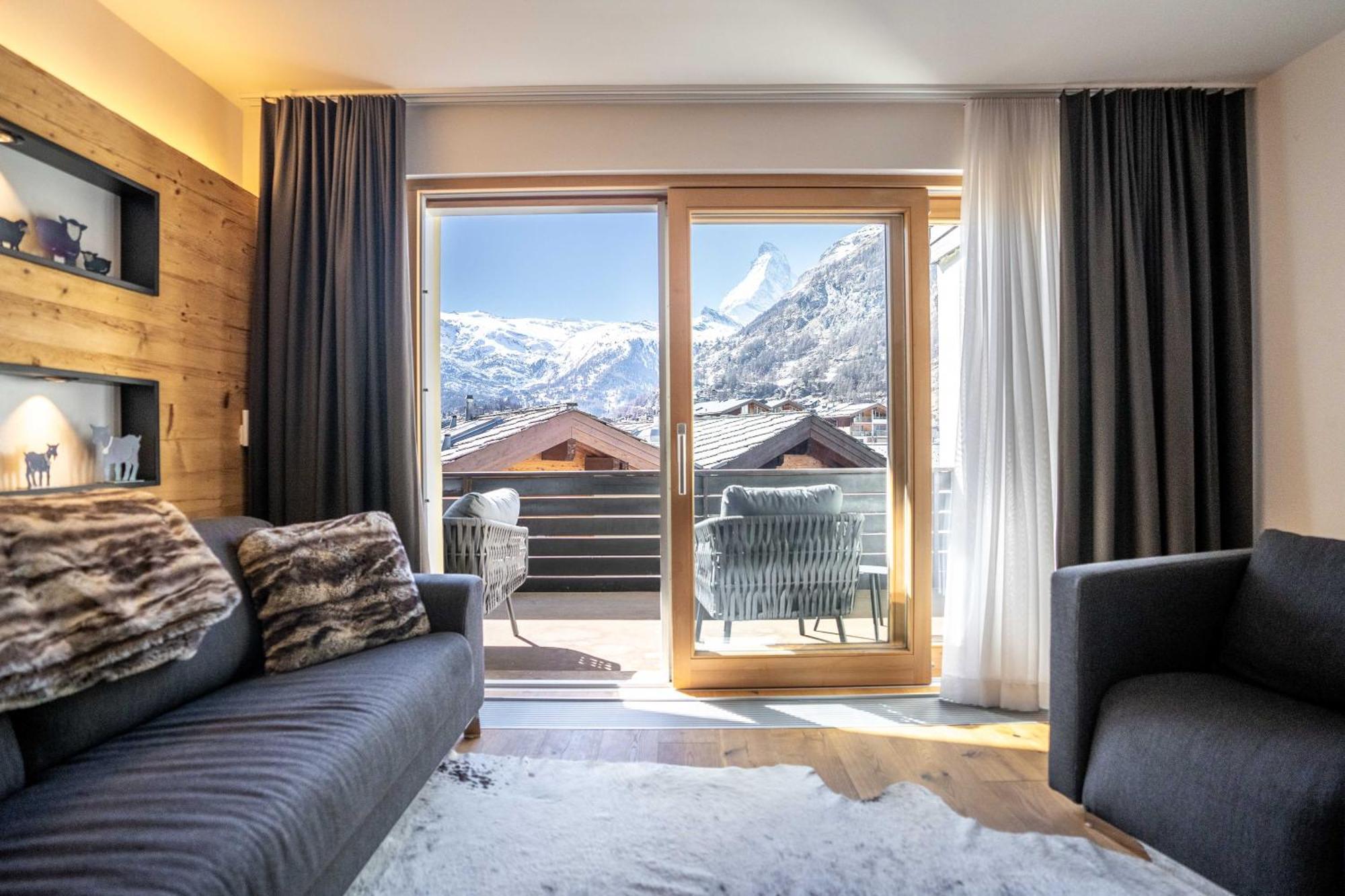 Moderne Wohnung Mit Ausblick Und Viel Sonne Церматт Екстер'єр фото